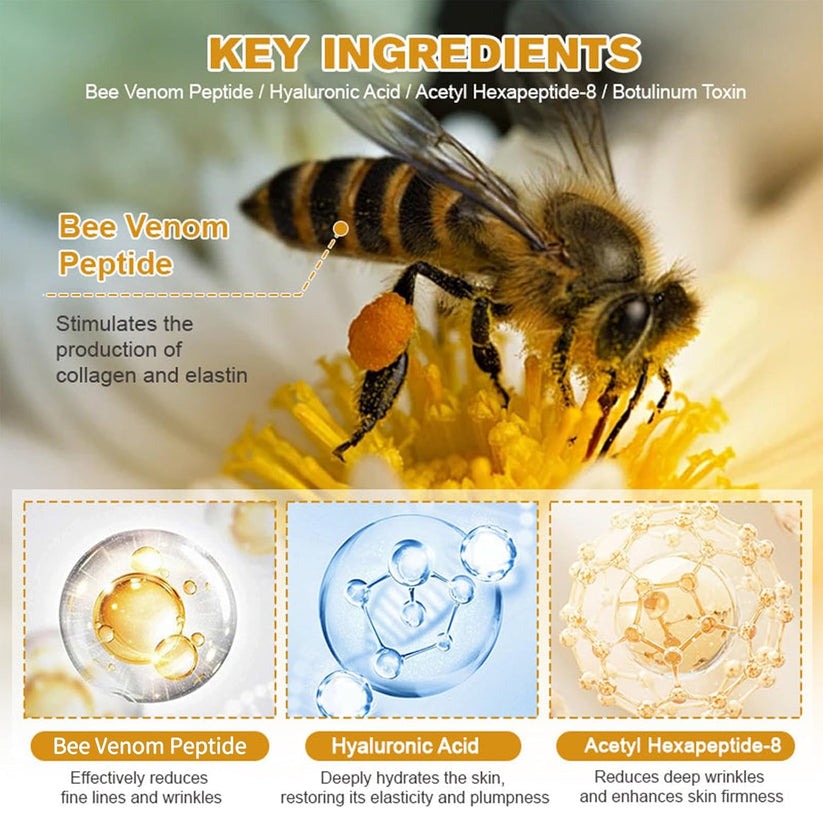 ★ ★ ★ ★ ★ Trusted by 1000+ Customers Botox Bee Venom Wrinkle Repair Cream 🐝✨